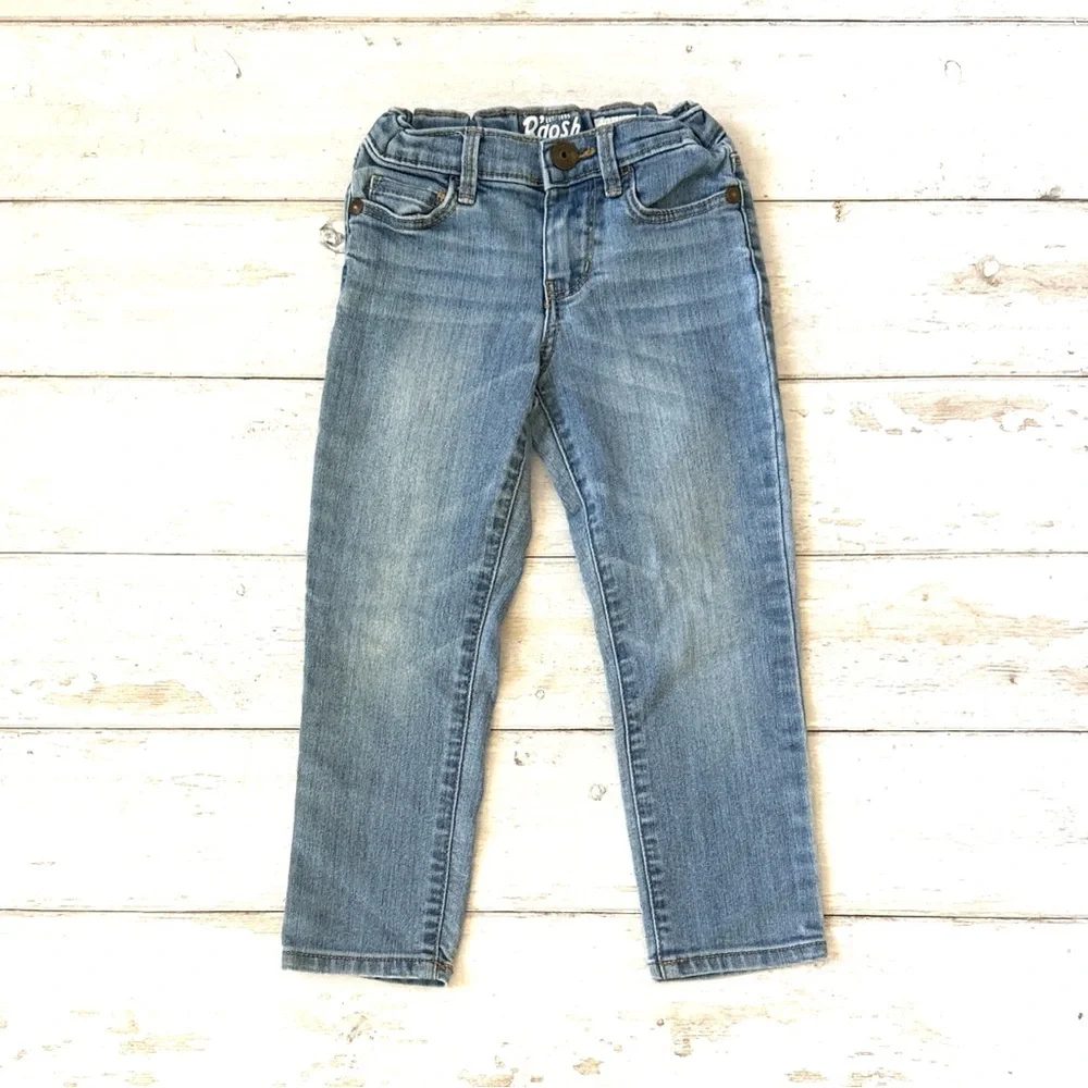 Oshkosh 4T Girls Skinny Jeans Kids Denim Size 4 Medium Wash Blue Jeans Toddler